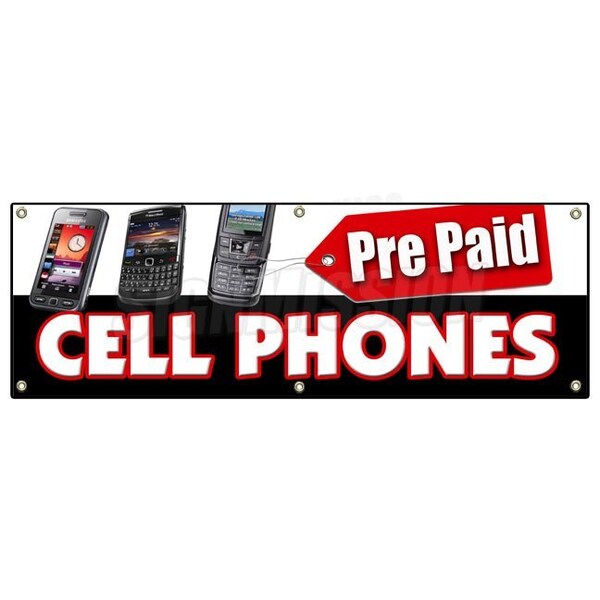 PREPAID CELL PHONES BANNER SIGN calling cards disposable long distance